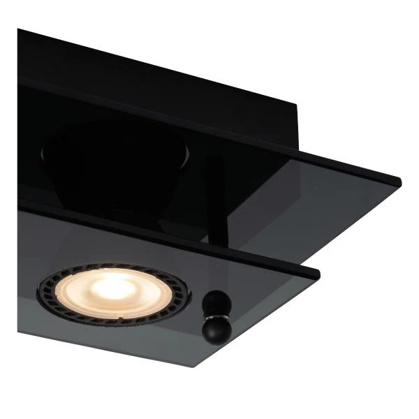 Lucide OKNO - Flush ceiling light - 3xGU10 - Black - detail 2